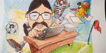 Don Guillo Ruíz / Caricatura de Miso