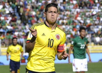 Las 2 veces de James en la altura ante Bolivia