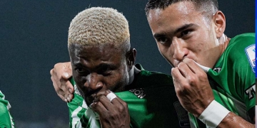 5 goles y besos al escudo, la firma de Atlético Nacional arrancando cuadrangulares