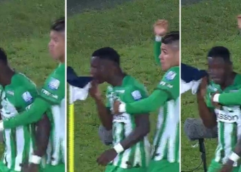 ¡El festejo de Marino Hinestroza en el Campín!