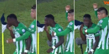 ¡El festejo de Marino Hinestroza en el Campín!