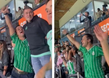 La pasión verdolaga de Sebastián Arango: ¡El presidente cantando con la hinchada!