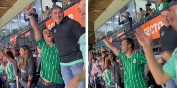 La pasión verdolaga de Sebastián Arango: ¡El presidente cantando con la hinchada!