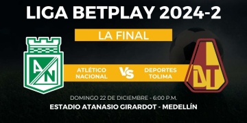 donde ver atletico nacional deportes tolima final liga betplay 2024
