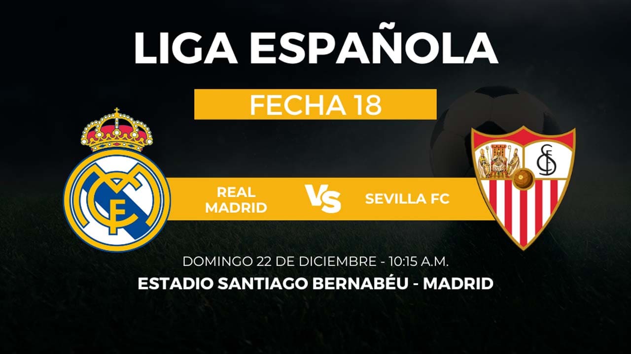 donde ver real madrid sevilla colombia espana mexico tv