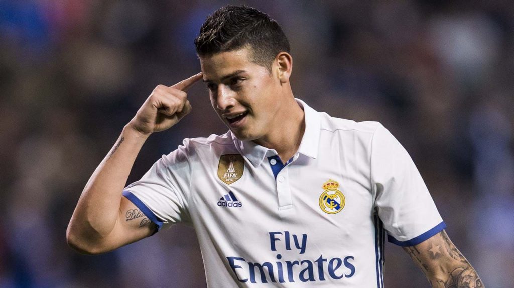 James Rodriguez en Real Madrid goles asistencias titulos