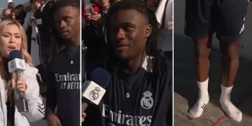 real madrid eduardo camavinga regala botas a un aficionado