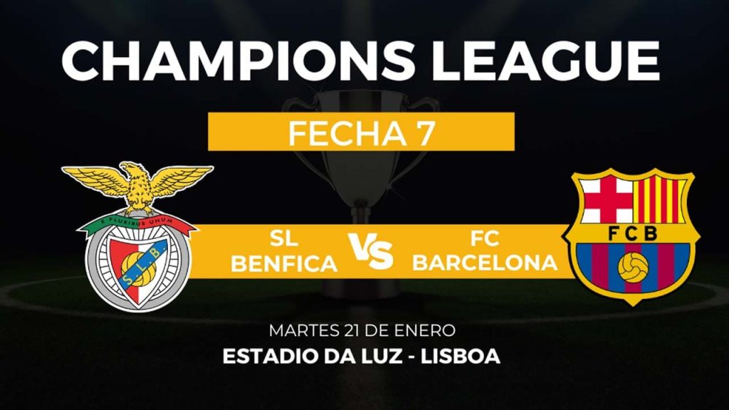 donde ver barcelona benfica champions league colombia espana