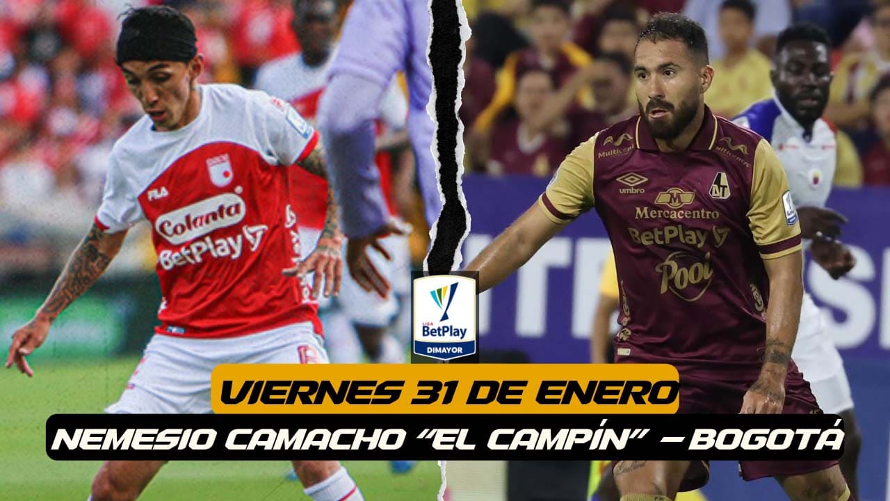 donde ver santa fe vs tolima liga betplay horario canal