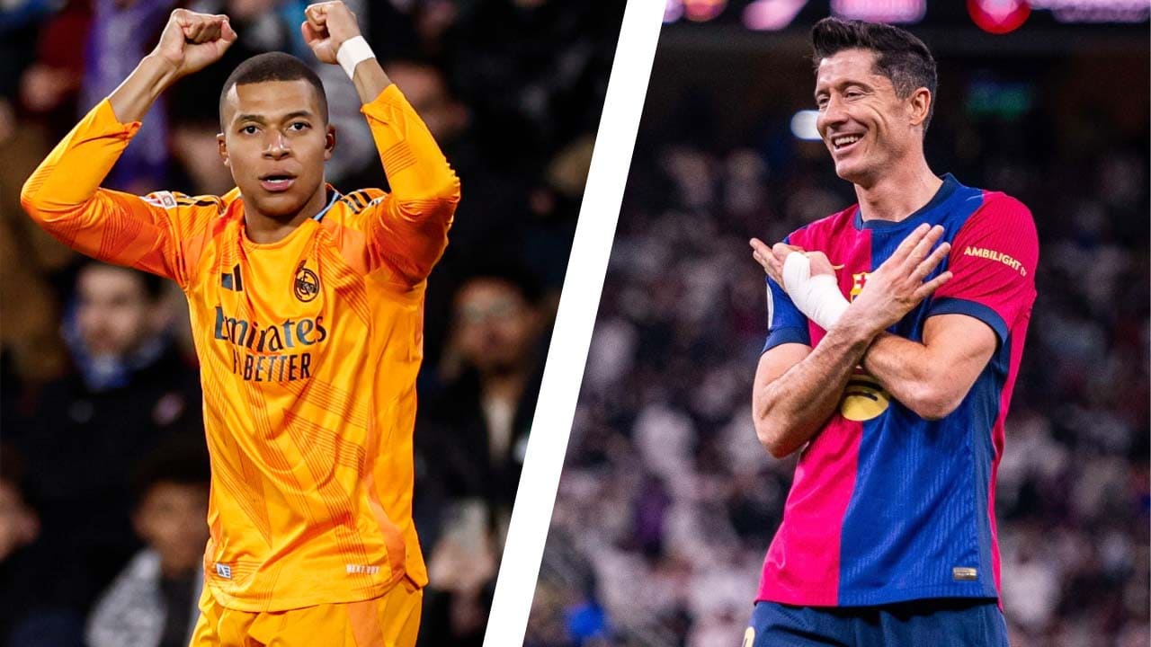 goleadores liga lewandowski mbappe real madrid barcelona