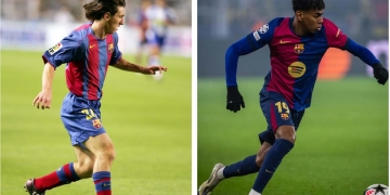 lamine yamal leo messi barcelona 17 anos comparacion
