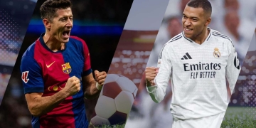 lewandowski mbappe goles laliga real madrid barcelona pichichi