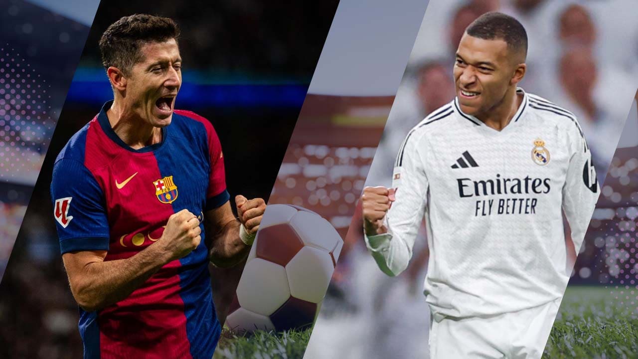 lewandowski mbappe goles laliga real madrid barcelona pichichi