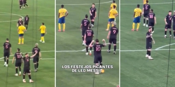 messi festejos virales inter miami america amistoso 2025