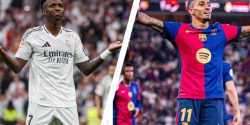 real madrid barcelona vinicius raphinha temporada 2025
