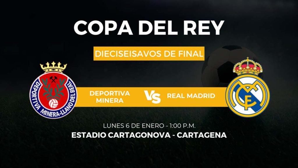 real madrid deportiva minera copa del rey donde ver colombia