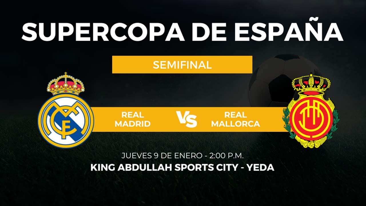 real madrid mallorca supercopa de espana donde ver colombia