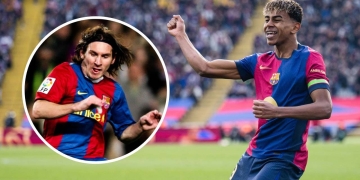 barcelona lamine yamal messi record regates laliga