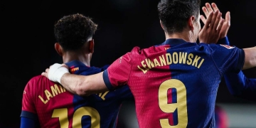 barcelona lewandowski lamine yamal dupla elogios