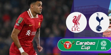 donde ver liverpool tottenham carabao cup luis diaz