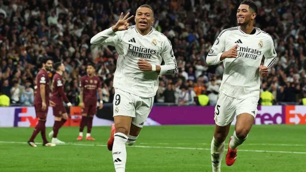 Kylian Mbappé dio un recital contra el City en el Bernabéu