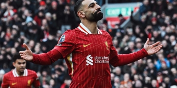 mohamed salah goles asistencias liverpool 2024 25 record