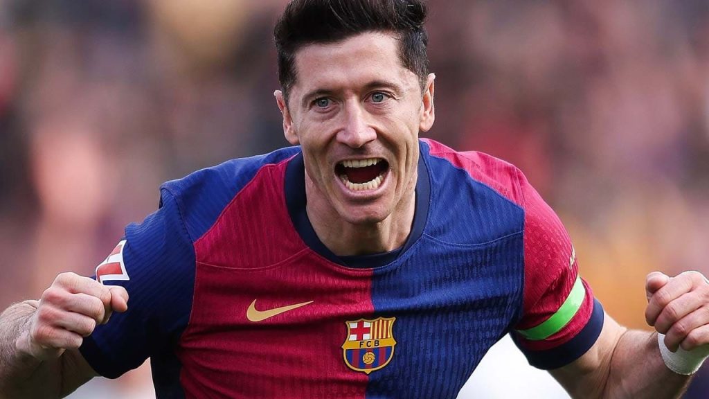 robert lewandowski goles temporada barcelona 2025 liga champions