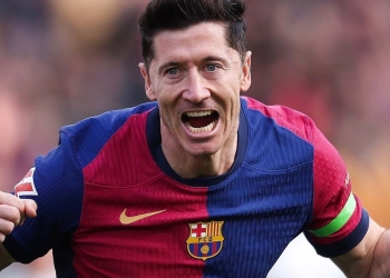 robert lewandowski goles temporada barcelona 2025 liga champions