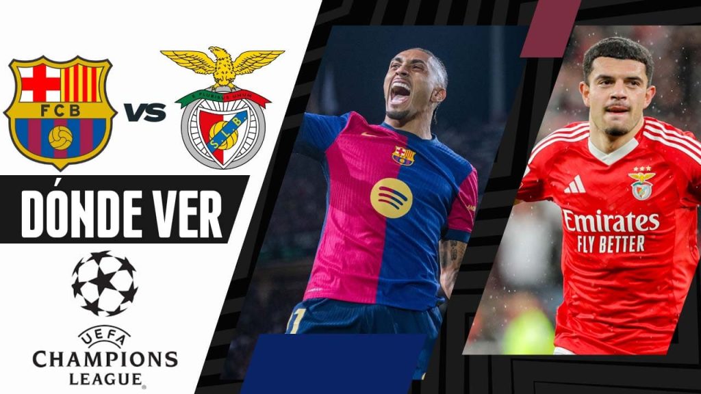 barcelona vs benfica champions league donde ver octavos de final tv online