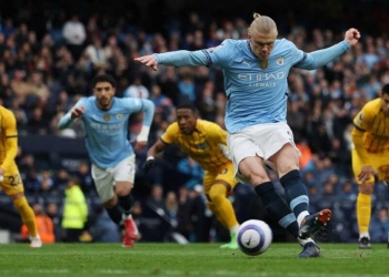 Erling Braut Haaland no falló con su habitual cuota goleadora en El City