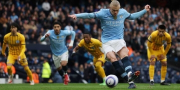 Erling Braut Haaland no falló con su habitual cuota goleadora en El City