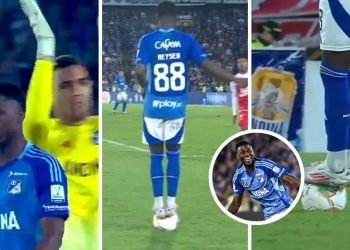 millonarios liga betplay neyser villarreal parado en el balon clasico