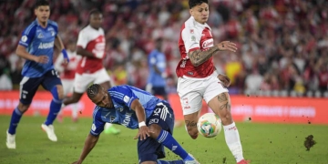 Alexis Zapata ue uno de los anotadores de Independiente Santa Fe en el trunfo de este sábado