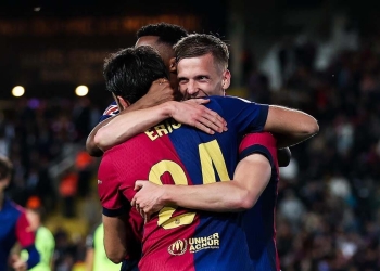 barcelona festejo mallorca jornada 33 laliga gol dani olmo