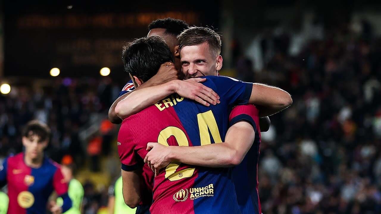 barcelona festejo mallorca jornada 33 laliga gol dani olmo