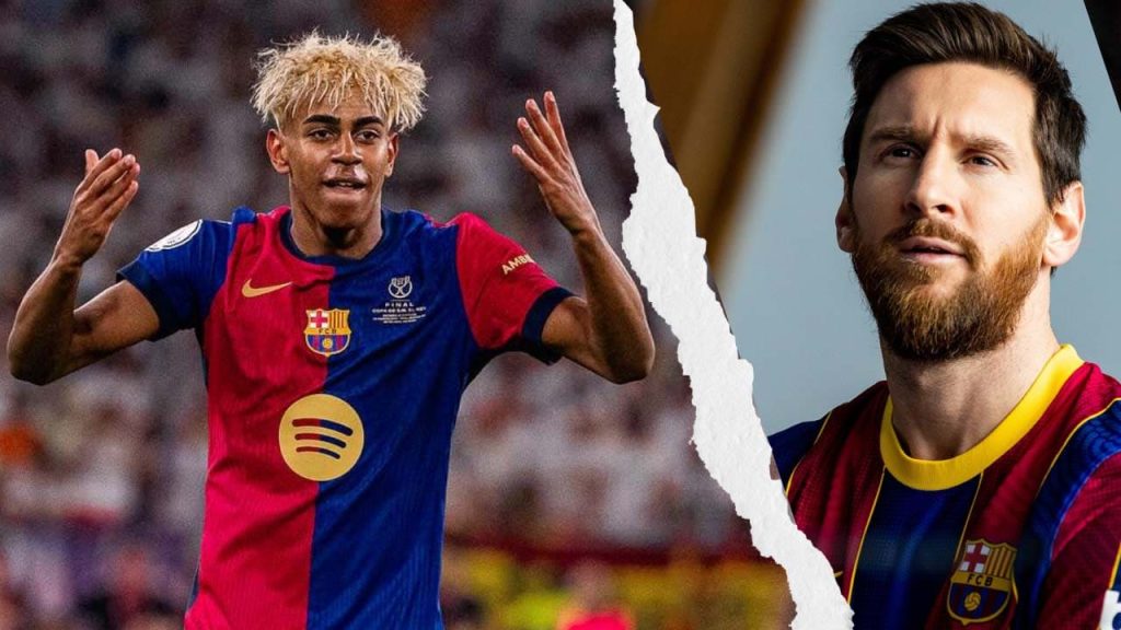barcelona lamine yamal respuesta comparacion con messi 100 partidos