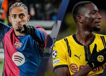 barcelona vs borussia dortmund goleadores champions league raphinha guirassy