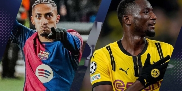 barcelona vs borussia dortmund goleadores champions league raphinha guirassy