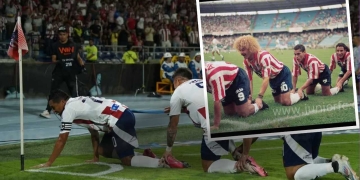 El icónico festejo de El Perrito en Junior ahora será inmortal