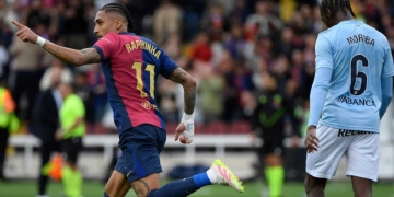 raphinha barcelona celta vigo goles tabla posiciones lider