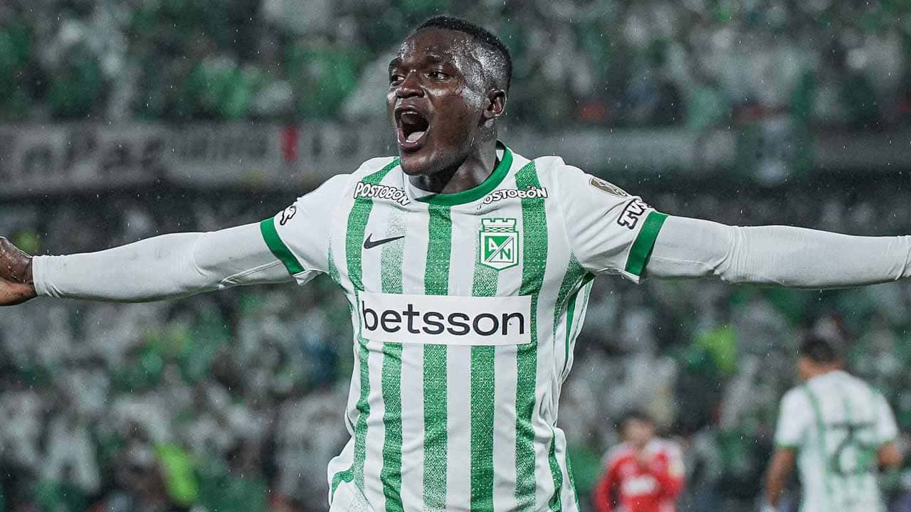 atletico nacional kevin viveros goles asistencias 2025