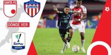 donde ver hoy vivo online junior independiente santa fe campin bogota liga colombiana fpc win sports