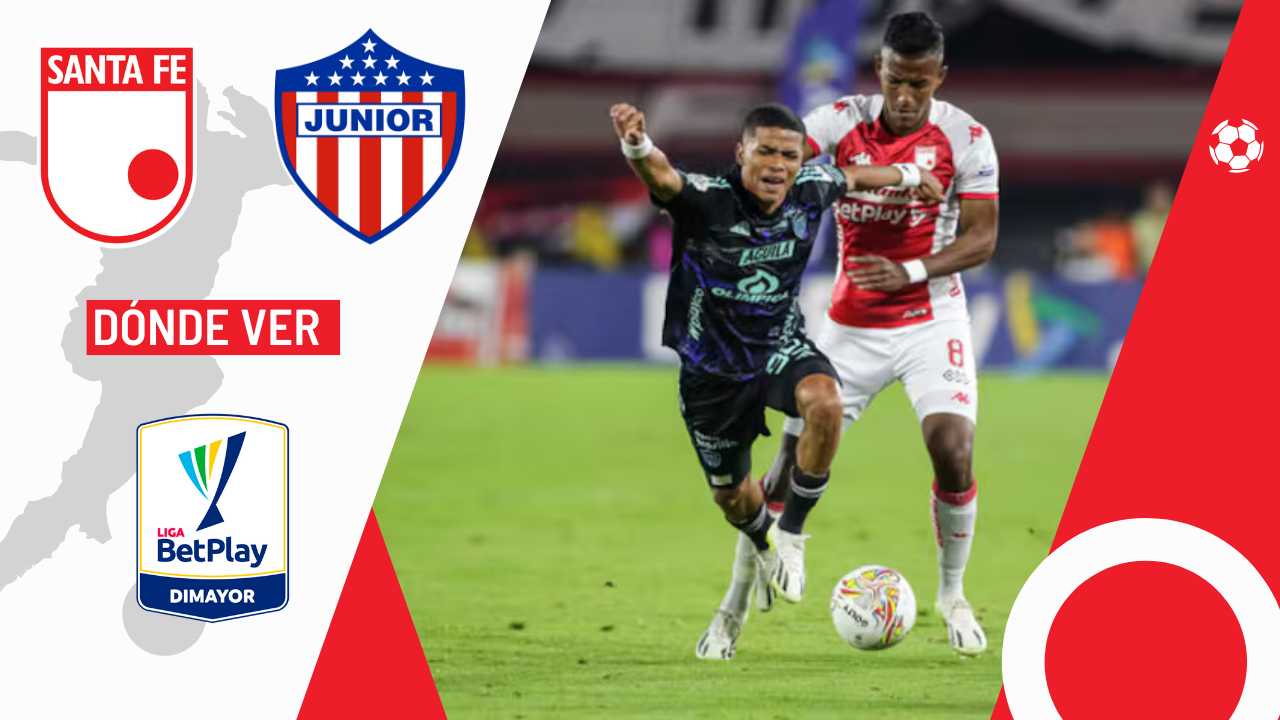 donde ver hoy vivo online junior independiente santa fe campin bogota liga colombiana fpc win sports