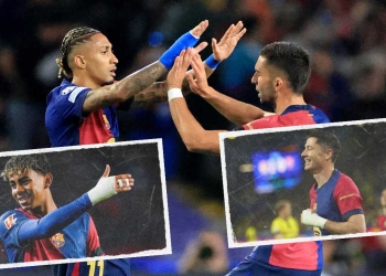 barcelona jugadores vendajes medicos raphinha pao victor lamine yamal robert lewandowski champions league inter