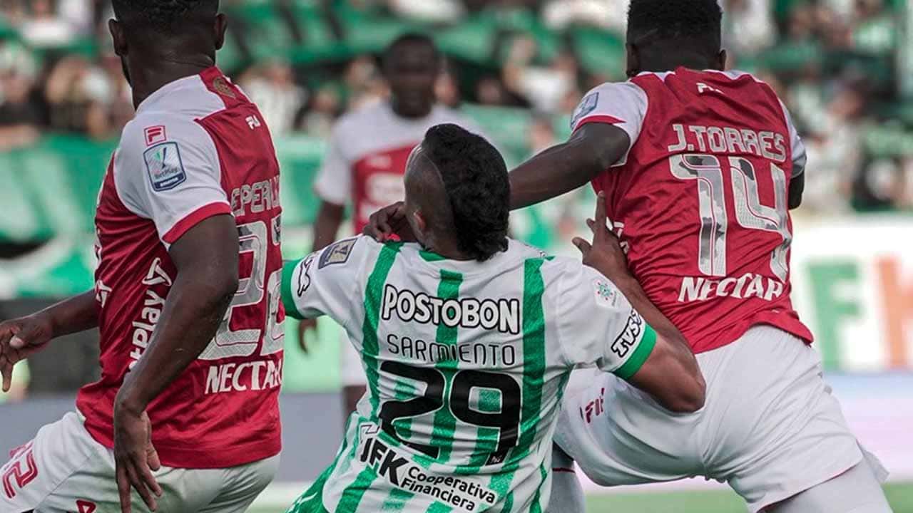 atletico nacional santa fe cuadrangulares 2025