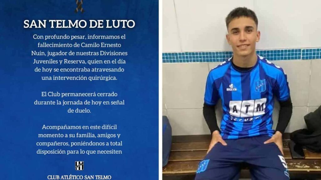 camilo nuin futbolista fallecido operacion rodilla explicaciones