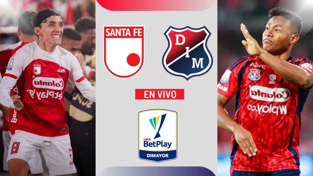 deportivo independiente medellin dim santa fe bogota campin hoy vivo online strainf donde ver canalaes television tv final liga betplay dimayor futbol profesional colombiano fpc win