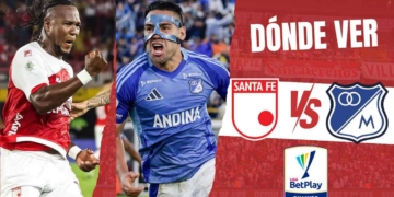 donde ver millonarios santa fe cuadrangulares liga betplay tv online