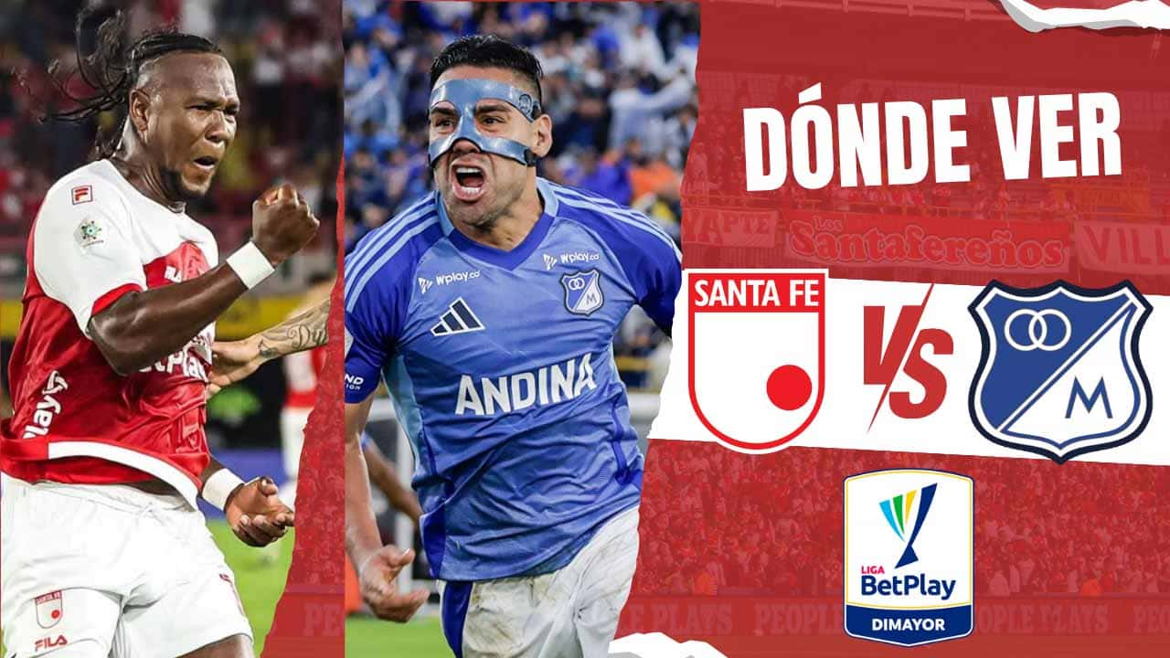 donde ver millonarios santa fe cuadrangulares liga betplay tv online