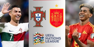 espana portugal final hoy vivo online donde ver colombia espn directv uefa nations league cristiano ronaldo lamine yamal canales tv